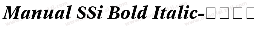 Manual SSi Bold Italic字体转换